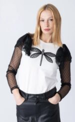 Animosa Camiseta Plumeti Blanca