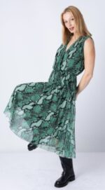 Animosa Vestido Serpiente Rayos Verde - Imagen 2