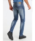 Jeans Slim Tiro Medio Wash Medium Blue Six Valves