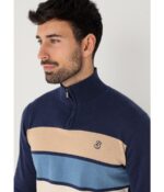 Jersey a Rayas Cuello Perkins con Cremallera Bendorff