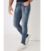 Jeans Super Skinny Tiro Medio Wash Medium