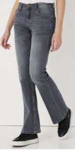 Lois JEANS BOOT CUT TIRO CORTO LAVADO MEDIO GRIS