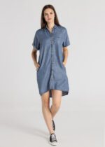 Lois Jeans Vestido Camisero Con Pliegues CAROLI DIANA