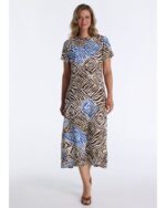Victorio & Lucchino Vestido MIDI Algodón Est.Cebra