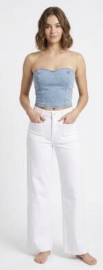 Vaquero Wide Leg Blanco