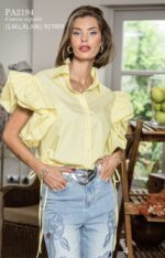 Encandilata Camisa Volante Amarilla - Imagen 3