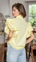 Encandilata Camisa Volante Amarilla - Imagen 2
