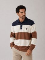 Yellow Skin Polo Rugby Color Block Regular Fit