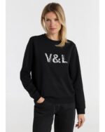Victorio & Lucchino Sudadera Cuello Redondo Logo Encaje