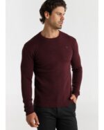 Victorio & Lucchino Jersey Cuello Caja Burdeos
