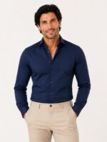 Yellow Skin Camisa Estructura Elastano Cuello Italiano