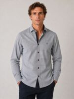 Yellow SKin Camisa Microestampada Slim Fit
