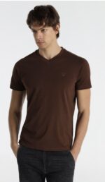 Sixvalves Camiseta Básica V Neck Chocolate